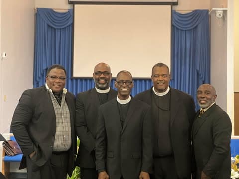 Church leaders in the sanctuary