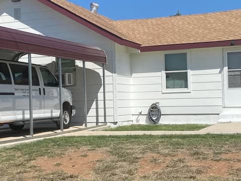 Church van and building