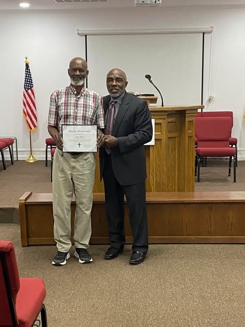 Church membership certificate presentation
