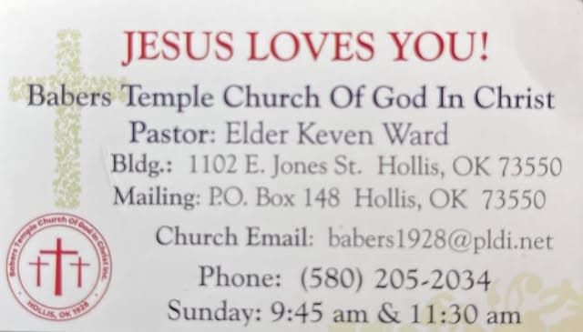 Church information and service times