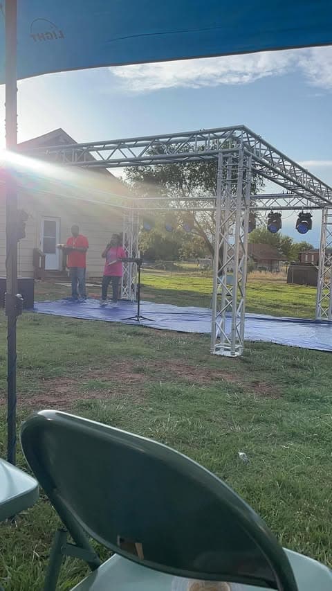 Outdoor community worship event