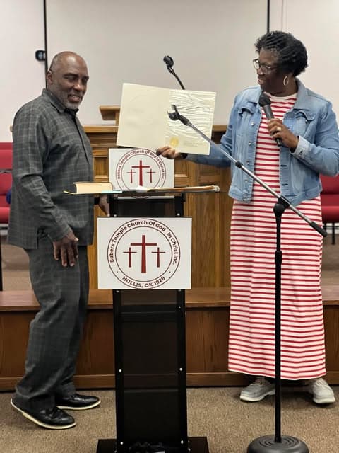 Presentation at the pulpit