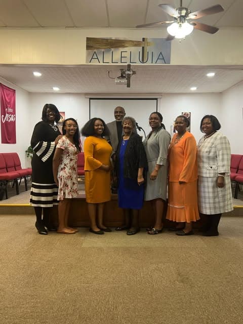 Congregation gathered in the sanctuary