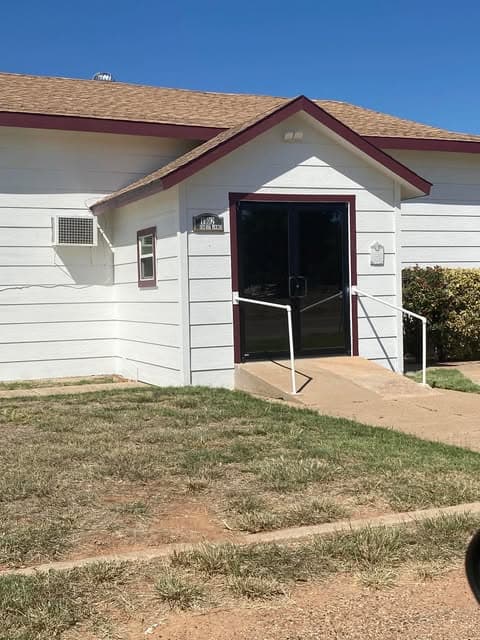 Church building side entrance